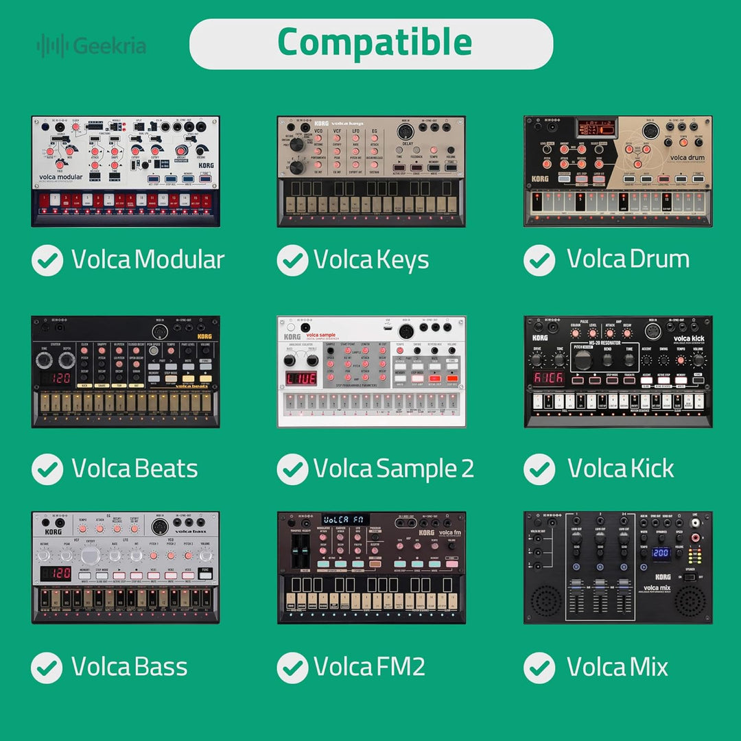 GEEKRIA Tragetasche für Audio-Interfaces, kompatibel mit Korg Volca Drum/Volca Keys/Volca Beats/Volc
