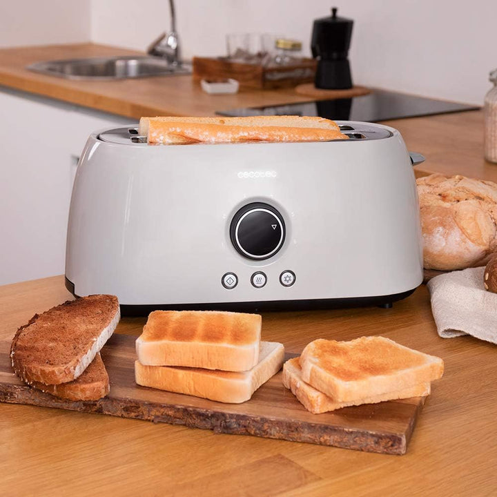 Cecotec Digitaler Toaster ClassicToast 15000 Beige Extra Double, 1500 W, Kapazität für 4 Scheiben Br