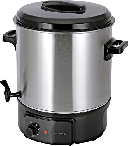 Tarrington House Mehrzweck Einkocher PB27S, 46 x 41 x 48 cm, mit Ablaufhahn, 1800 W, 20 L, silber/sc
