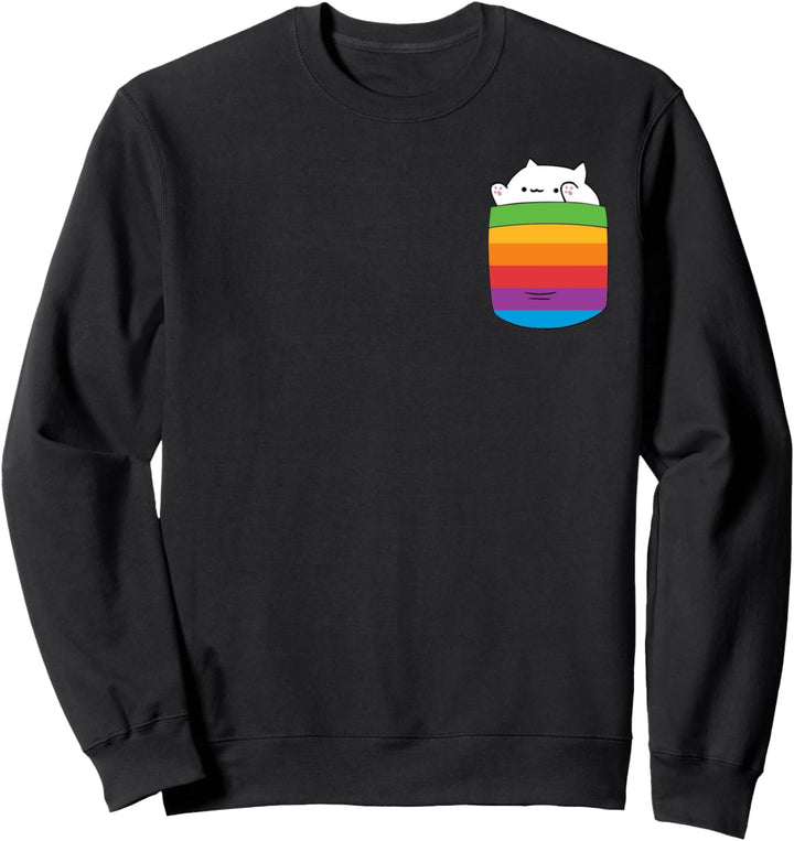 Bongo Cat T-Shirt Funny Cute Meme cat Pocket tee Sweatshirt
