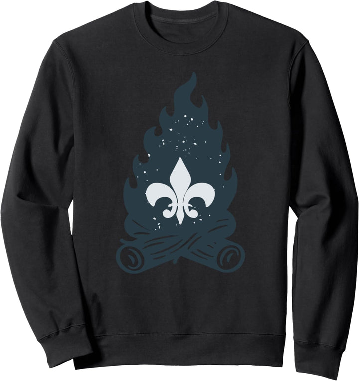 Pfadfinder Lagerfeuer Lilie für Scouts Sweatshirt