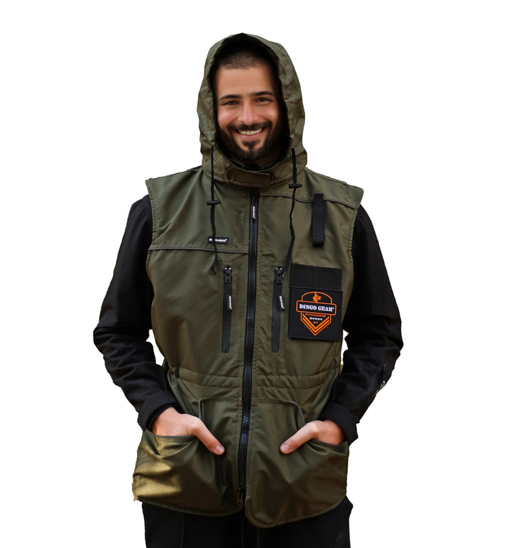 DINGO GEAR All-season Training Vest with a Hood Grün 4 - XL grosse, Grün 4 - XL grosse