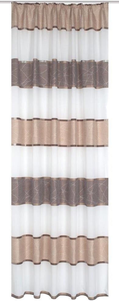 Home fashion Fertigschal, Stoff, Cappuccino, 225 x 140 cm Cappuccino 225 x 140 x cm, Cappuccino 225