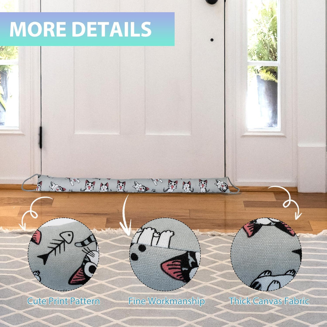 2er Pack 36 Zoll (90 cm) Türspaltstopper, Bodentürspaltblocker - Gewichteter Energiesparer, Schalldi