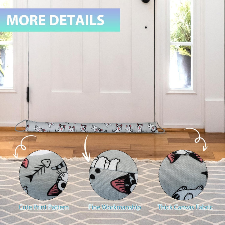 2er Pack 36 Zoll (90 cm) Türspaltstopper, Bodentürspaltblocker - Gewichteter Energiesparer, Schalldi