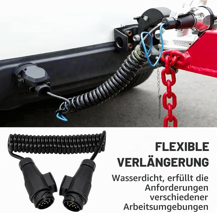 Anhänger Verlängerungskabel 13 Polig 2 M, Spiralkabel Anhängerkabel 12V, Anhängerkabel 13 Polig Mit