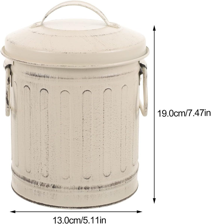BESPORTBLE Kamin Ascheeimer Aus Gusseisen Mit Deckel Und Griff GrossEr Metall KüBel FüR Asche Und Gl