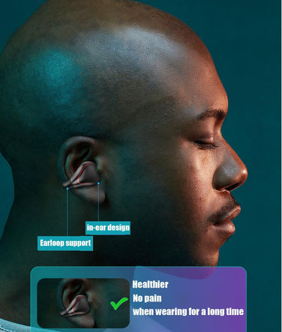 ESSONIO Open Ear Headphones air Conduction kopfhörer Bluetooth Workout Kopfhörer Fingerabdruck Berüh