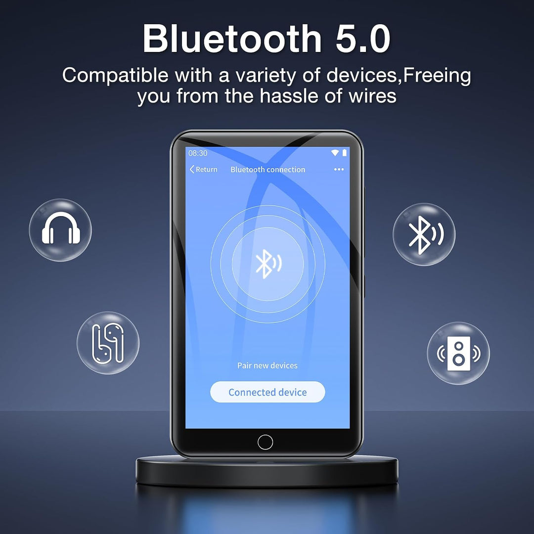 Diofox M8 MP3 Player mit Bluetooth und WiFi, 80GB MP3 Player Spotify 4,0"