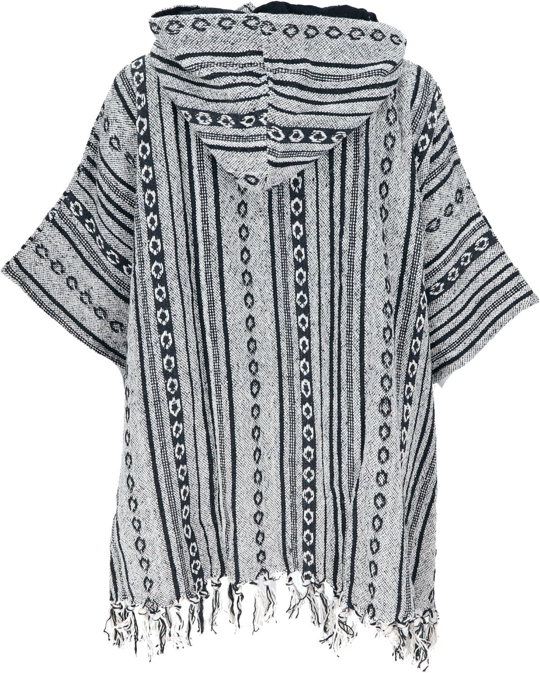 GURU SHOP Cape, Ethno Poncho, Andenponcho, Herren/Damen, Schwarz, Baumwolle, Size:One Size Einheitsg