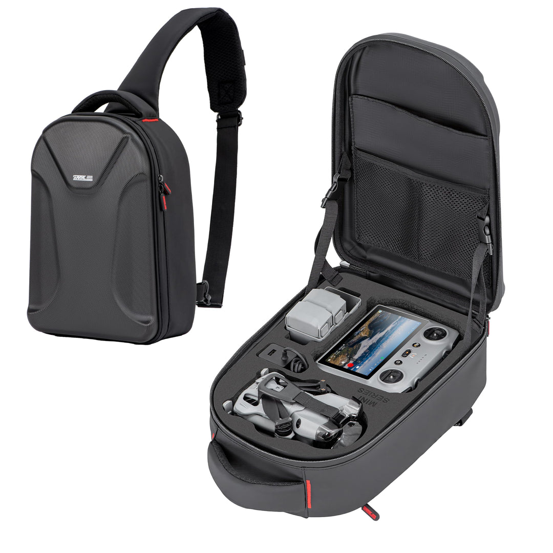 STARTRC Tasche für DJI Mini 5 Pro, Wasserdichter Hartschalen-Rucksack mit Mini 5/4/3pro Drohne, RC 2