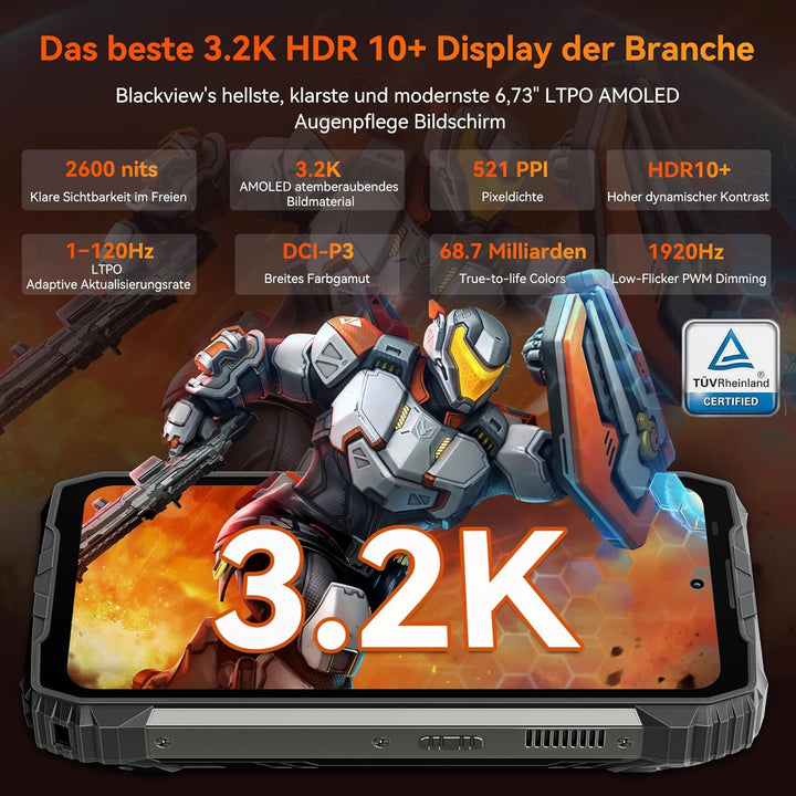 Blackview Xplore 2 Outdoor Handy Ohne Vertrag 5G, 20000mAh Outdoor Smartphone Android 15, 36GB+256GB