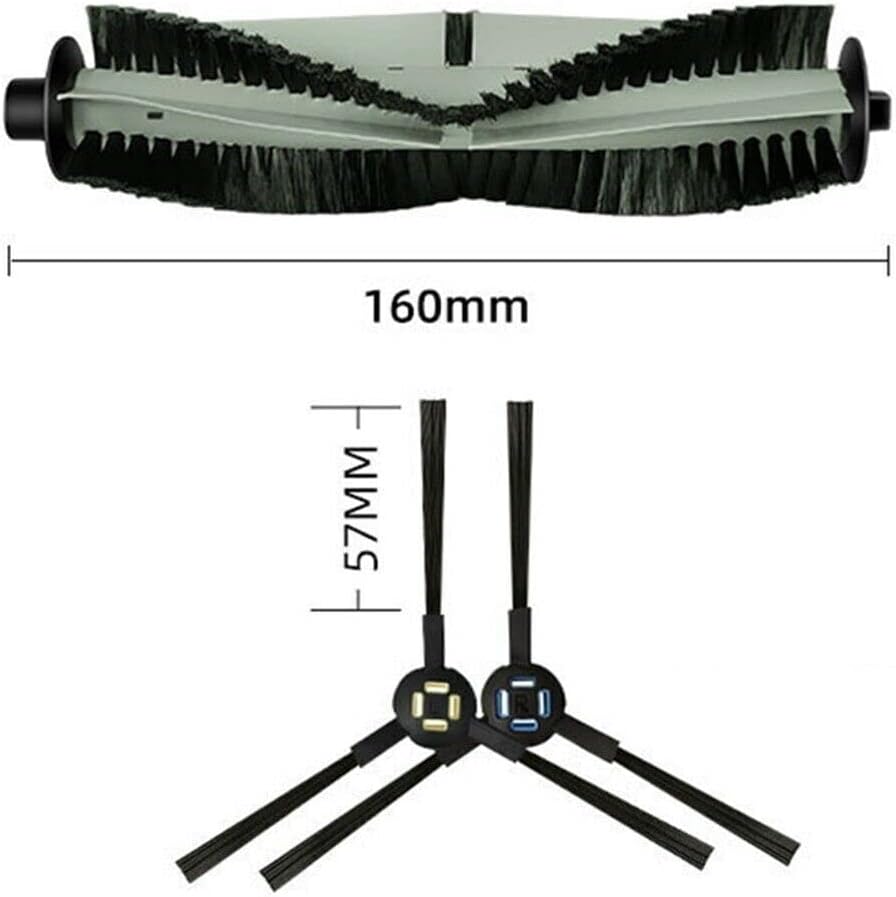 iDMRURvm Ersatz ZubehöR Satz Rollenbürste Seitenbürste Für Silvercrest SSR1 SSRA1 Für Ilife A9s A9 A