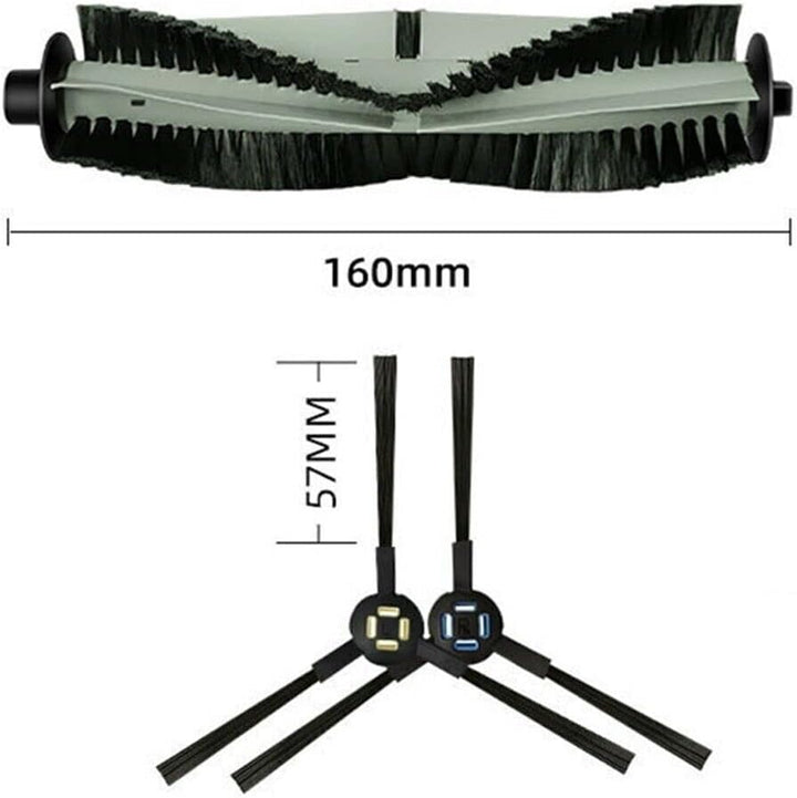 iDMRURvm Ersatz ZubehöR Satz Rollenbürste Seitenbürste Für Silvercrest SSR1 SSRA1 Für Ilife A9s A9 A