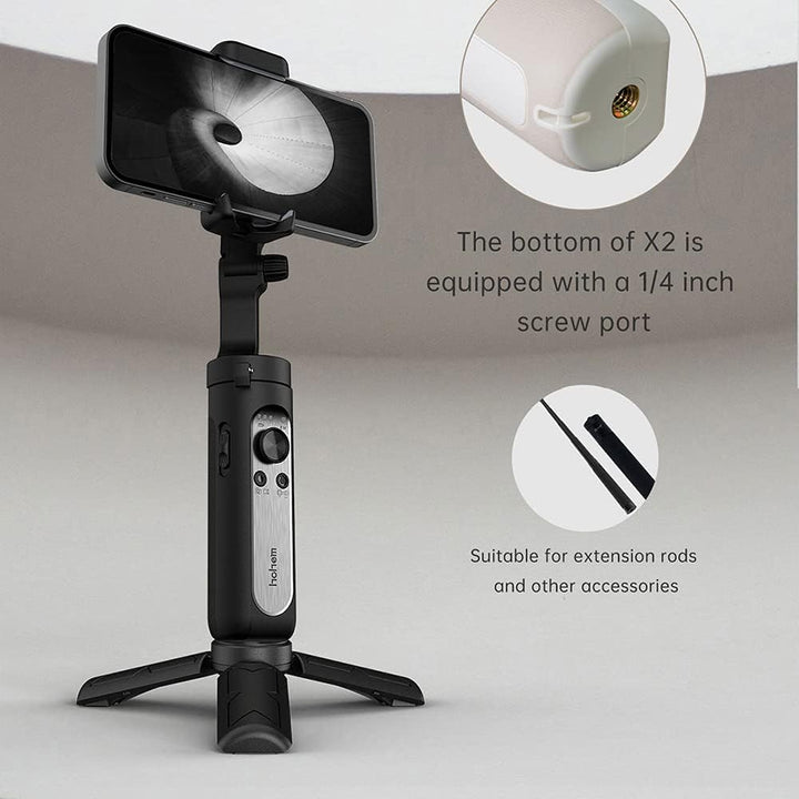 Hohem ISteady X2-3-Axis Smartphone Faltbarer Gimbal Handheld Stabilisator Mit Fernbedienung Typ C Re