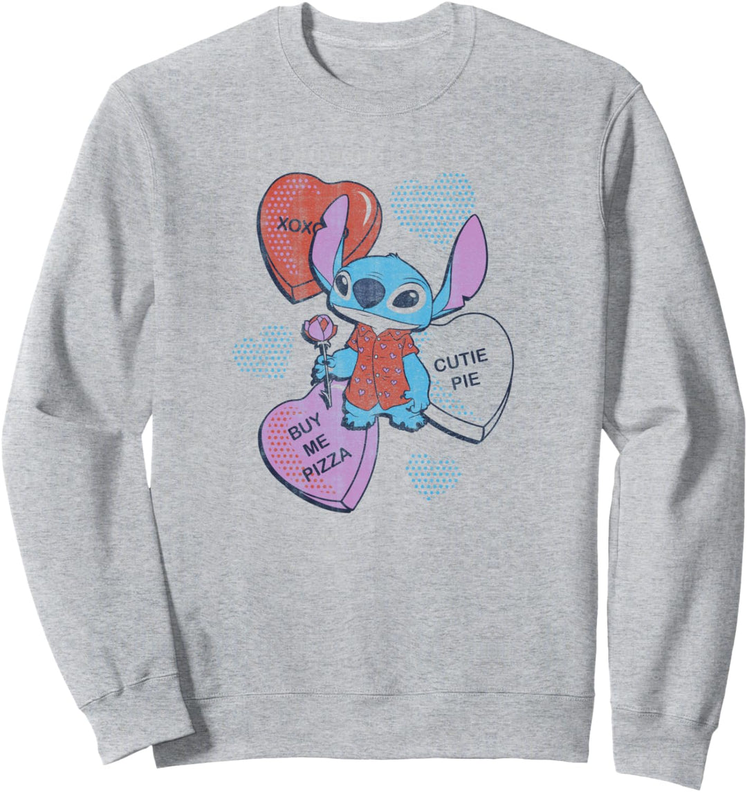 Disney Lilo & Stitch Valentinstag Stitch Candy Hearts Sweatshirt