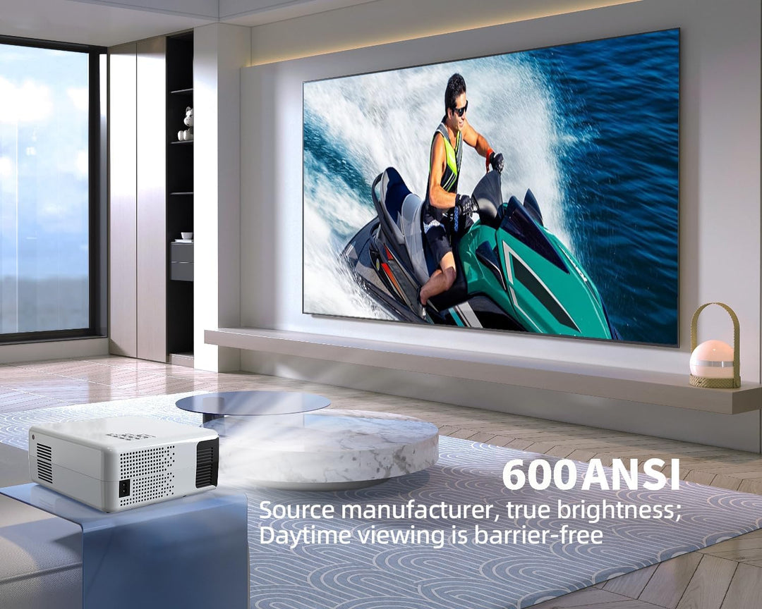 Smart 4K Beamer【 Integrierte Apps & Autofocus und Keystone】 Heimprojektor,Full HD 1080P Beamer mit 5