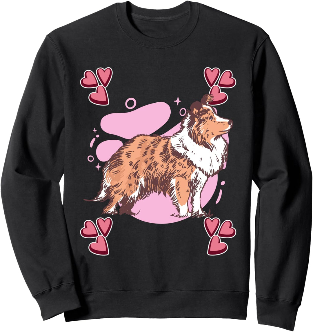 Damen Collie Zeichnung Mädchen Collie Sweatshirt