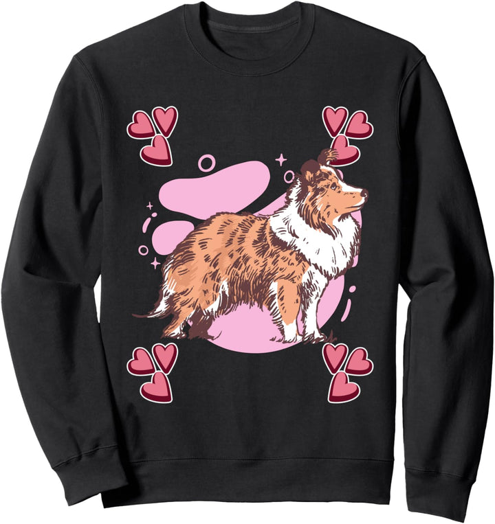 Damen Collie Zeichnung Mädchen Collie Sweatshirt