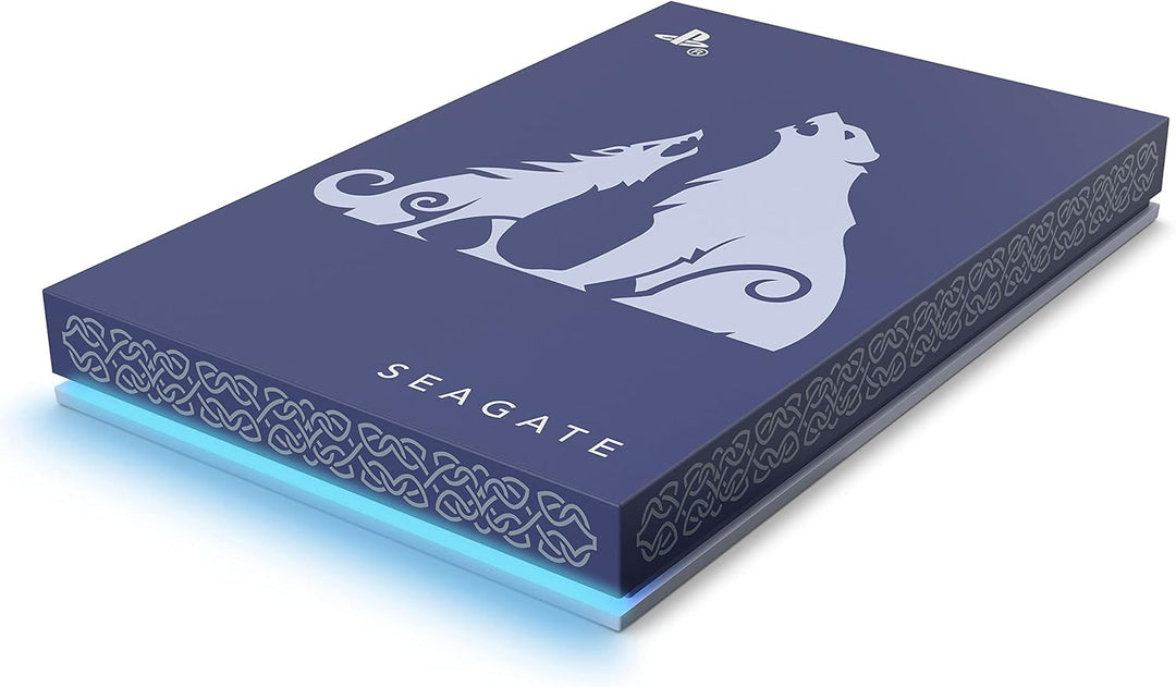 Seagate Game Drive PS4/PS5, 2TB, tragbare externe Festplatte, God of War Limited Edition, 2.5 Zoll,
