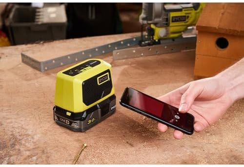 RYOBI 18 V ONE+ Akku-Bluetooth Box Mini RBTM18-0 (Ausgangsleistung 5 Watt, Lautsprecher Durchmesser