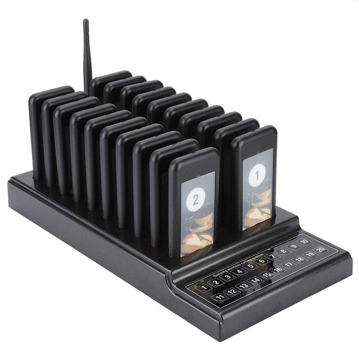 Sharainn Pager System Restaurant, Drahtloses Pager System 20-Kanal 433,92 MHz Wireless Gästerufsyste