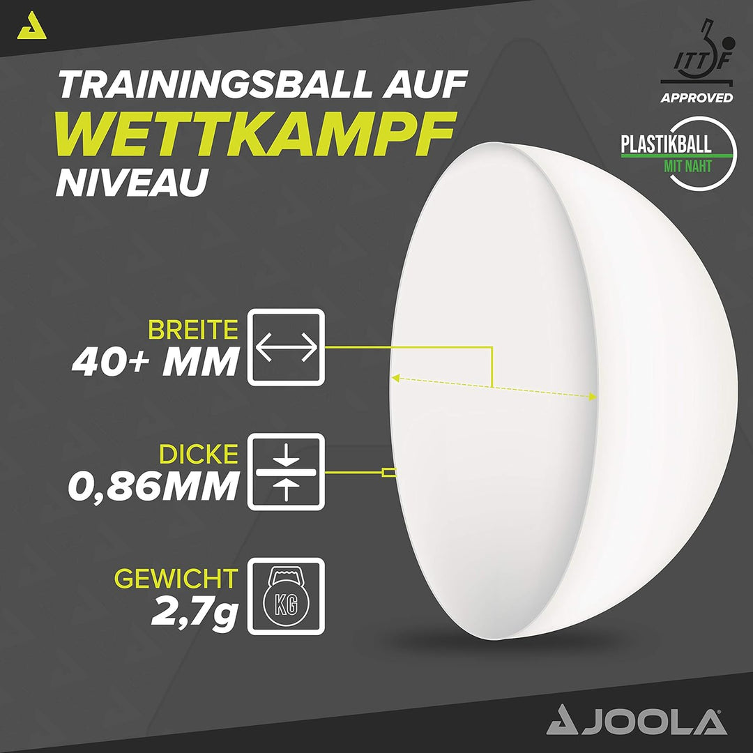 Joola Unisex – Erwachsene Magic Abs 40+ Tischtennisbälle One-Size Weiss, One-Size Weiss