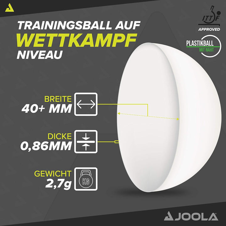 Joola Unisex – Erwachsene Magic Abs 40+ Tischtennisbälle One-Size Weiss, One-Size Weiss