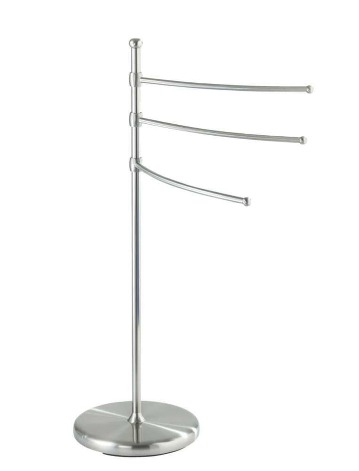 WENKO Handtuchständer Adiamo mit 3 Armen - Kleiderständer, höhenverstellbare Arme, Stahl, 28.5 x 90