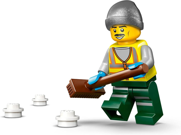 LEGO City Schneepflug - Spielzeug Set mit Minifigur, Werkzeugen und Streufunktion - Geburtstagsgesch