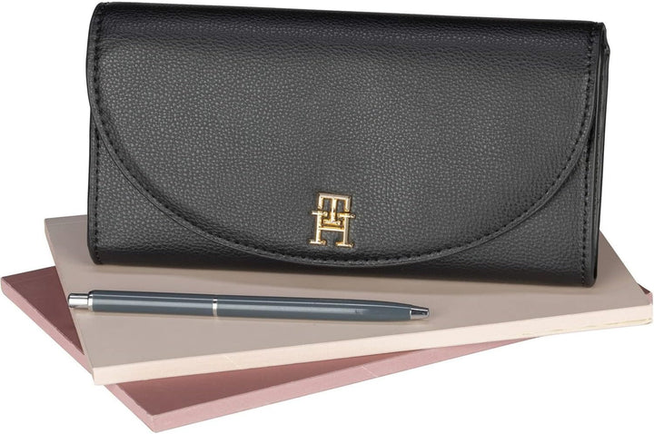 Tommy Hilfiger Damen Tommy Life Large Wallet Reisezubehör-Bi-Fold-Brieftasche, Schwarz