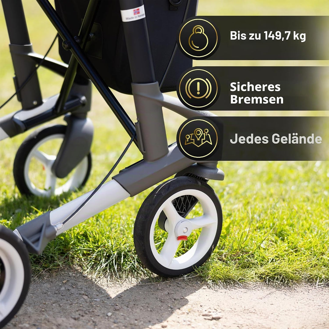 TOPRO Troja 5G inkl. Rückenstütze, Silber, M Medium Silber, Medium Silber
