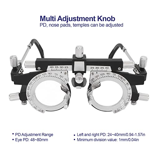 360° Drehbarer Optischer Optischer Testlinsenrahmen, Sehtestbrille, Optometrie-Optiker mit Verstellb