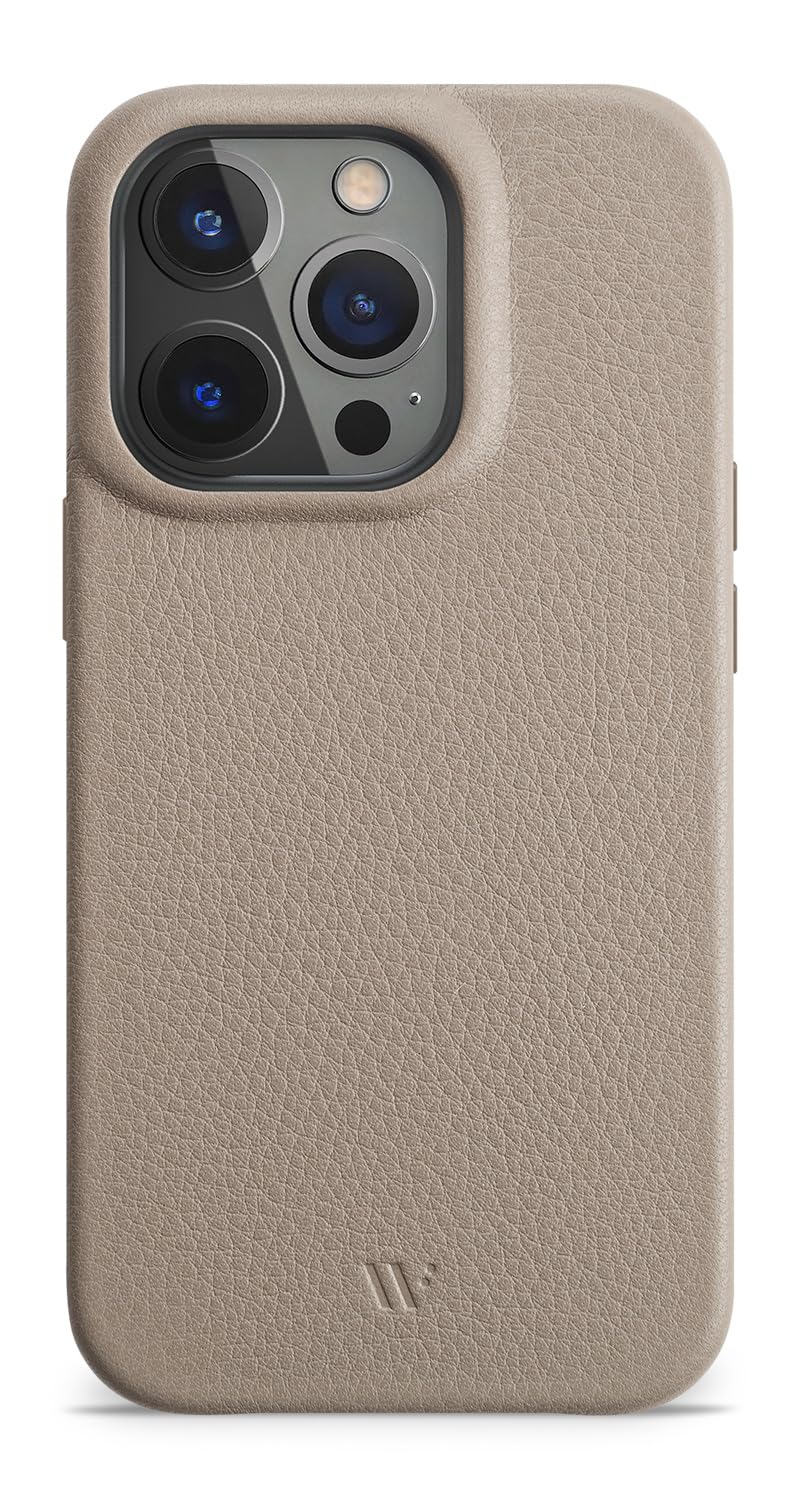 WIIUKA Hülle für iPhone 15 Pro Max, Leder aus Deutschland, Lederhülle extra Dünn, Premium Handyhülle