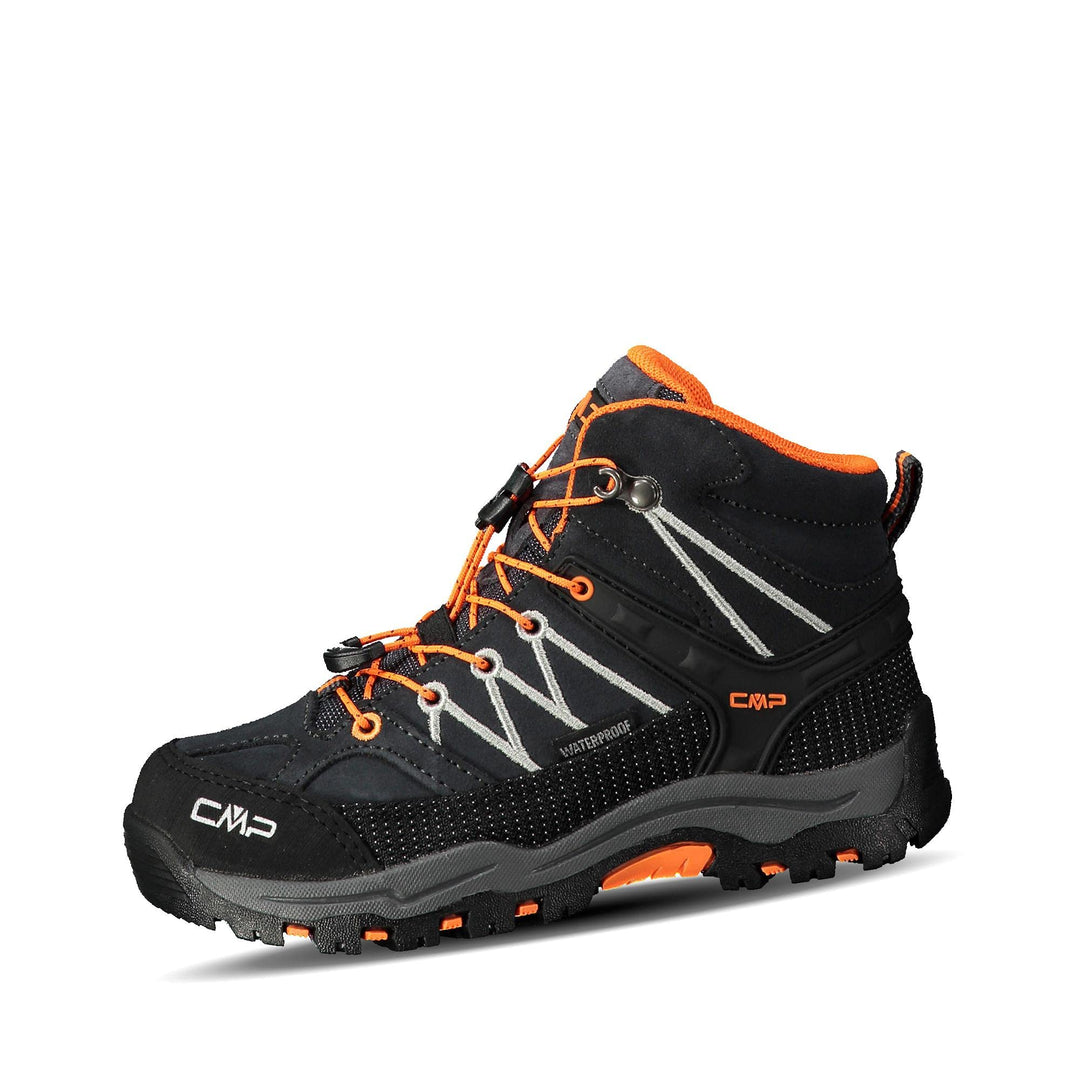 CMP Unisex Kinder Kids Rigel Mid Shoes Wp Trekking-Schuhe 28 EU Anthracite Flash Orange, 28 EU Anthr