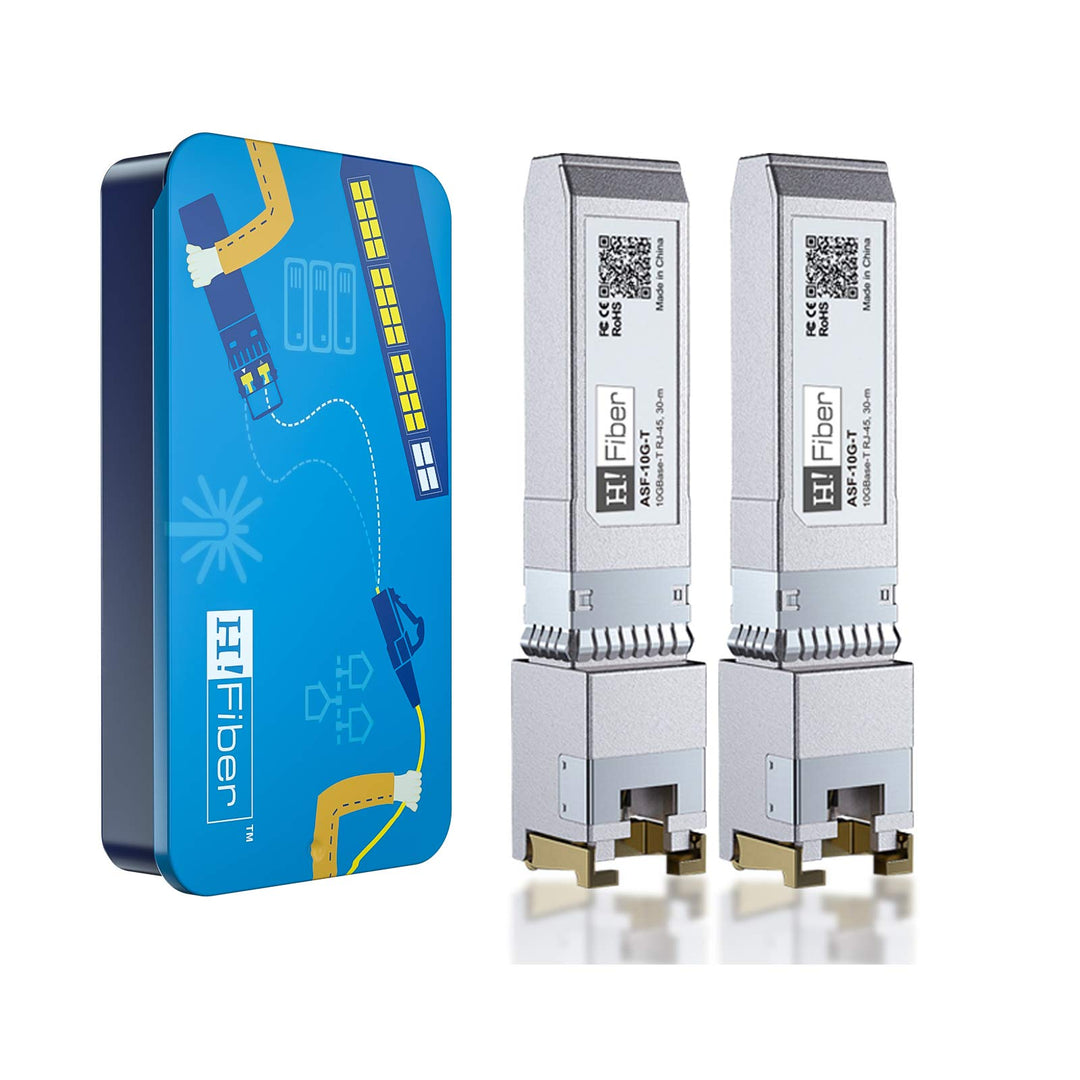 H!Fiber.com für HPE 1.25/2.5/5/10GBASE-T SFP+ Transceiver, SFP+ to RJ45, 10G Kupfer SFP+ zu Ethernet