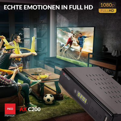 RED OPTICUM C200 HD Kabelreceiver mit Aufnahmefunktion PVR I Digitaler Kabel-Receiver HD - EPG - HDM