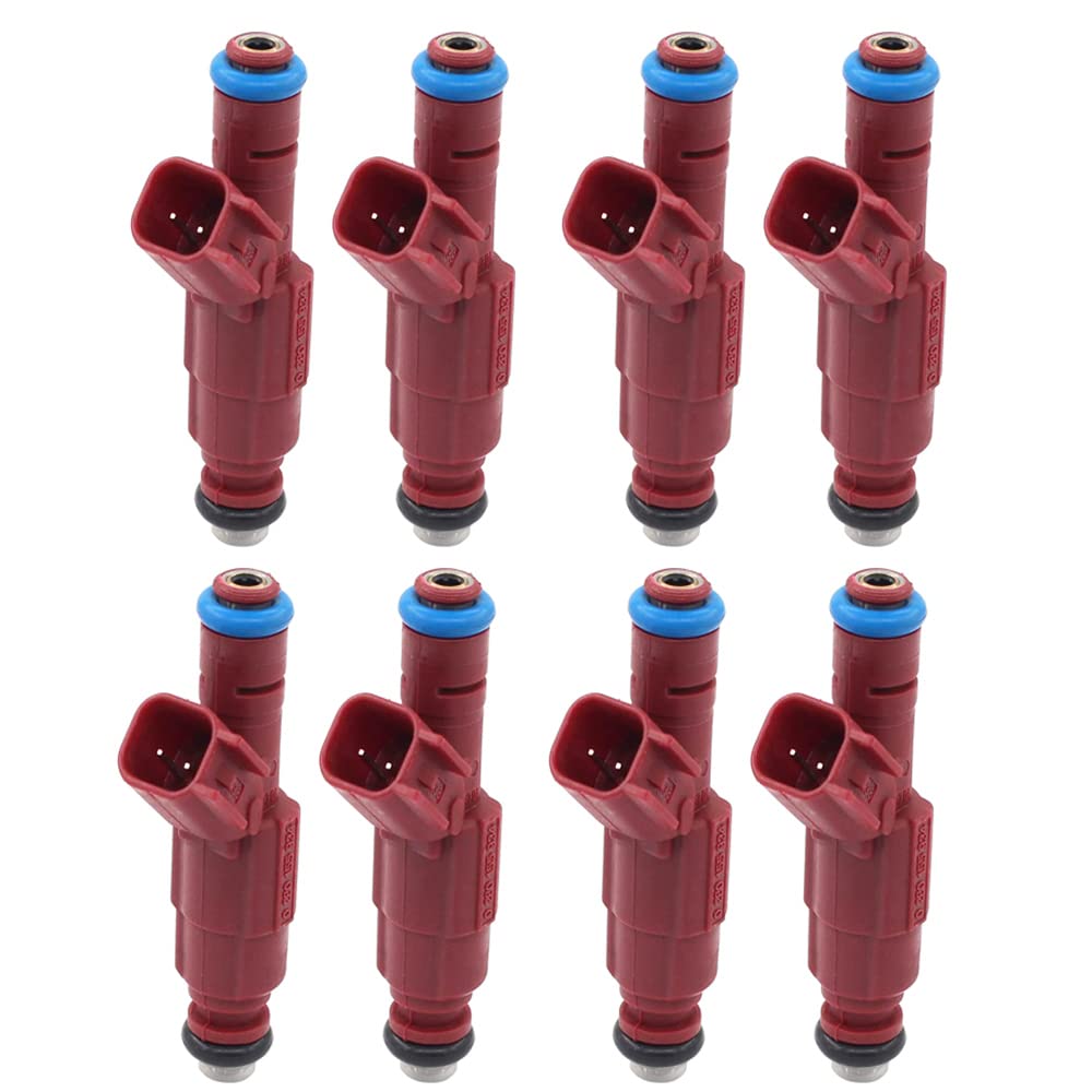 Baceyong Auto-Einspritzdüsen 8 Stück Auto-Kraftstoffadapter mit 1 Loch für 97-03 D*odge D*akota D*ur