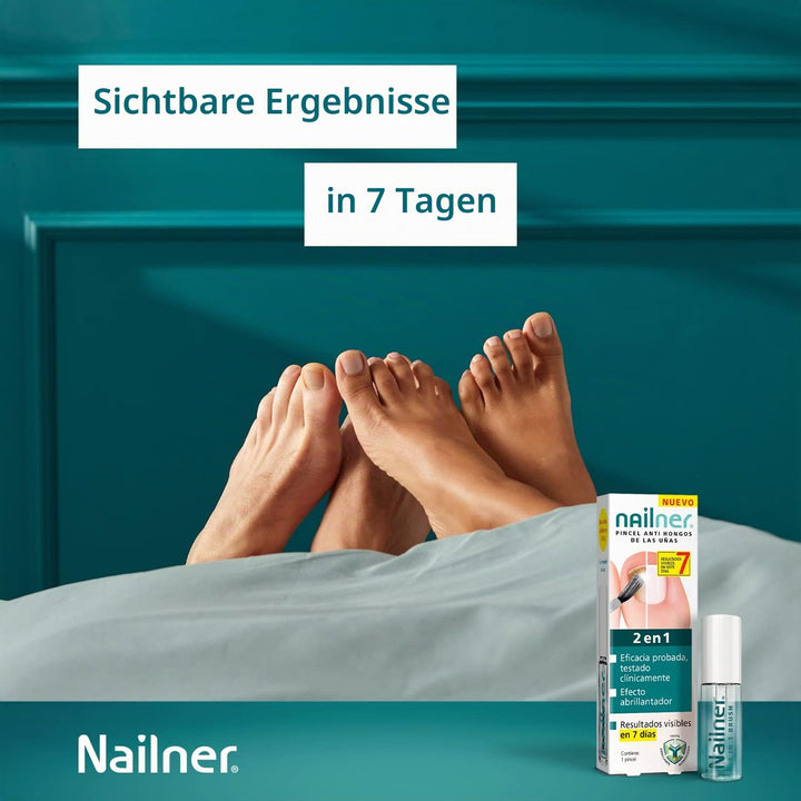 Nailner 2-in-1 Anti-Pilz-Pinsel für Nägel, 5 ml – Behandlung gegen Pilze an Händen und Füssen, sicht