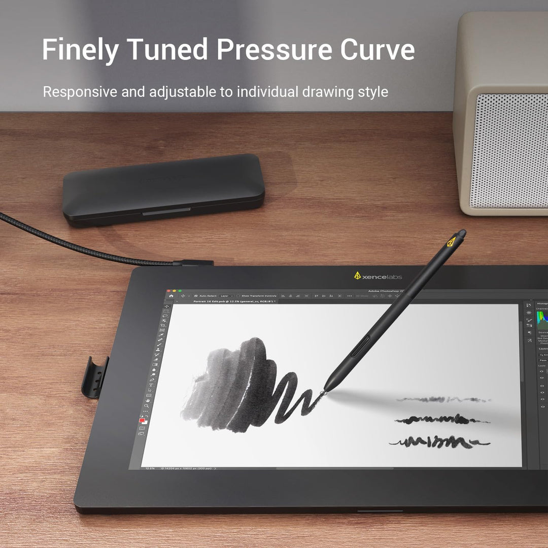 Xencelabs Pen Display 16 Essentials 16" 4K OLED Professionelle Grafiktablett mit Display mit 2 Batte
