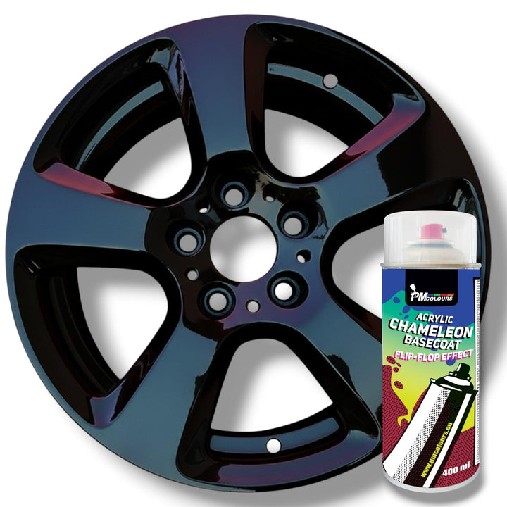PMcolours Flip Flop Lack mit Multi Color Chamäleon-Effekt LAVA, Sprühdosen 400 ml, BCB-Basecout (sch