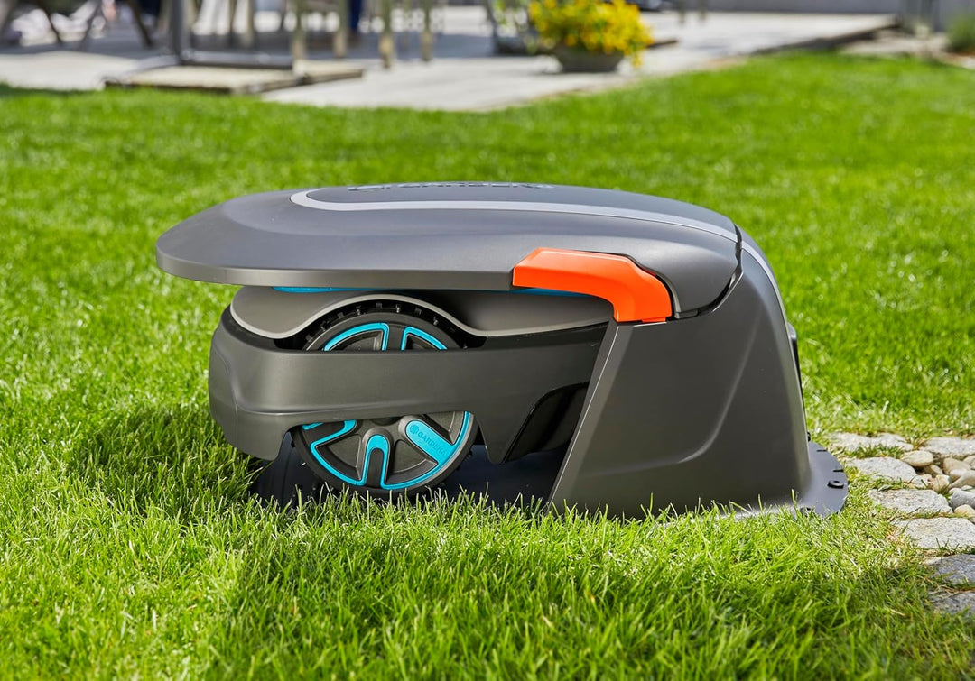 Gardena Garage für Mähroboter: Garage für Rasenmäher, optimaler Sonnen- und Regenschutz für Rasenrob