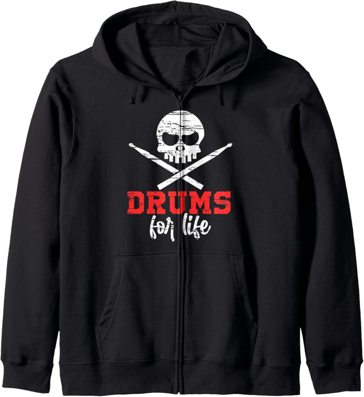 Drums For Life Drums Spieler Schlagzeuger Musik Drummer Kapuzenjacke