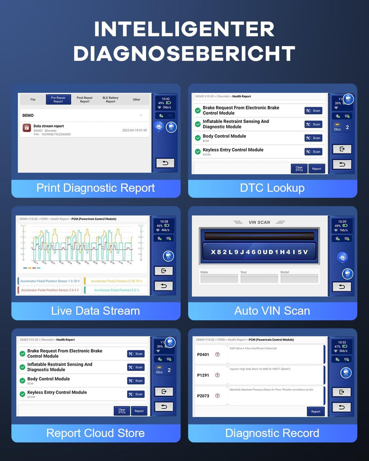 OBD2 Diagnosegerät, MUCAR VO6 Diagnosegerät Auto, Für Alle Fahrzeuge Mit & Alle Systemdiagnosen Und