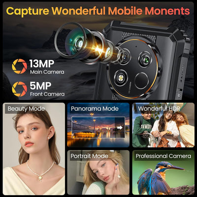 OUKITEL WP28E (2025) Outdoor Smartphone Android 14, 10600mAh Outdoor Handy Ohne Vertrag, 8GB +64GB/1