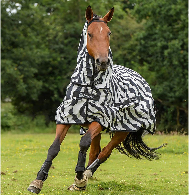 Bucas Sweet-itch Full-Neck - zebra, Groesse:165, 165