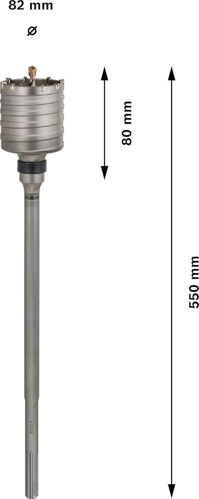 Bosch Accessories Bosch Professional Hohl-Bohrkrone SDS-max-9 Core Cutter einteilig (Ø 82 mm) 82 mm