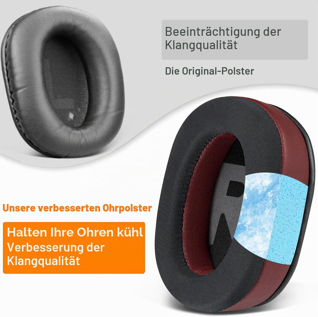 SOULWIT Kühlgel Ersatzpolster Ersatz Ohrpolster für Logitech G Pro, G Pro X, G Prox 2, G Pro X SE Ko