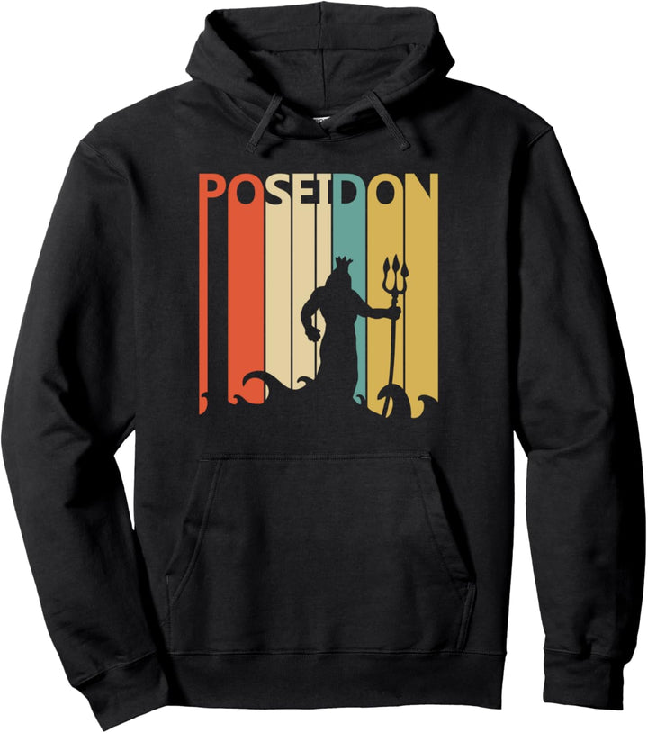 Vintage griechische Mythologie Gott Poseidon Pullover Hoodie