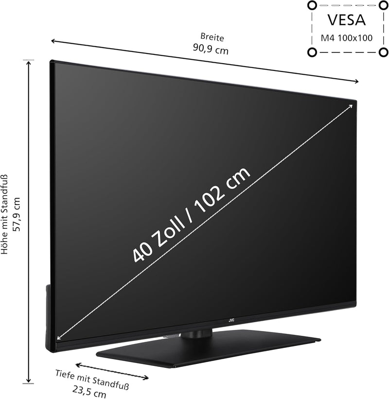 JVC Fernseher 40 Zoll Smart TV powered by TiVo (Full HD, HDR, Triple-Tuner, 6 Monate HD+ inkl.) LT-4